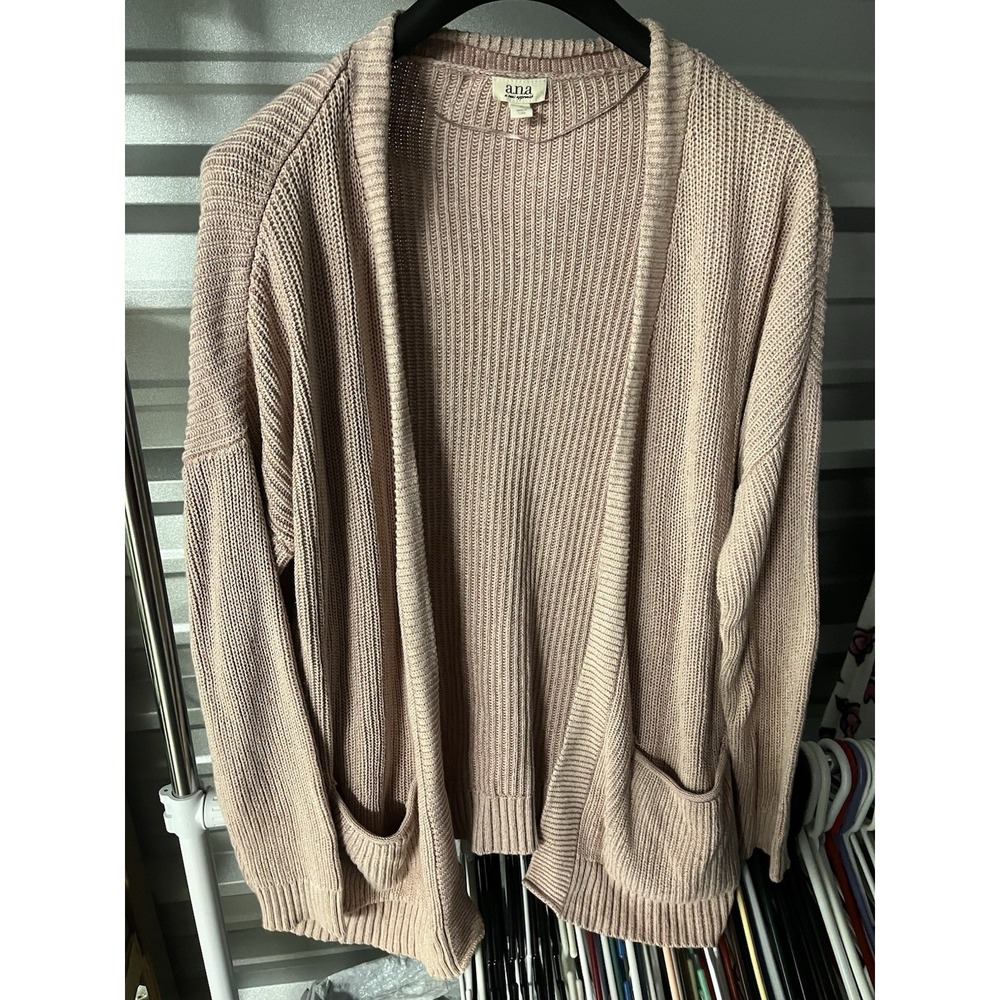 ANA WOMENS PINK Open Front Cardigan Size Large
